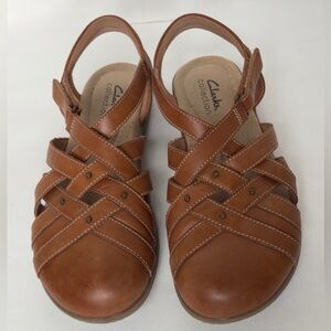 Clarks Fisherman Sandals Brown Size 6